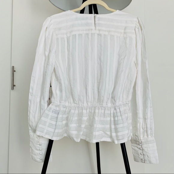 NWT Nordstrom Treasure Bond Sheer Stripe Blouse M - Picture 11 of 11
